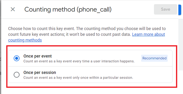 Understanding GA4 conversion counting methods