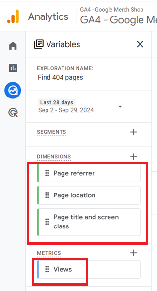 ga4 dimensions and metrics