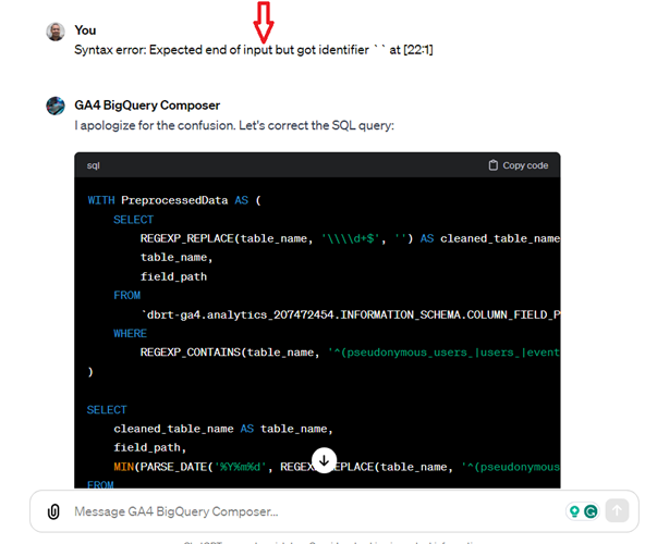 syntax error 2