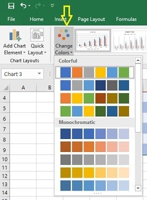 change the color of a chart
