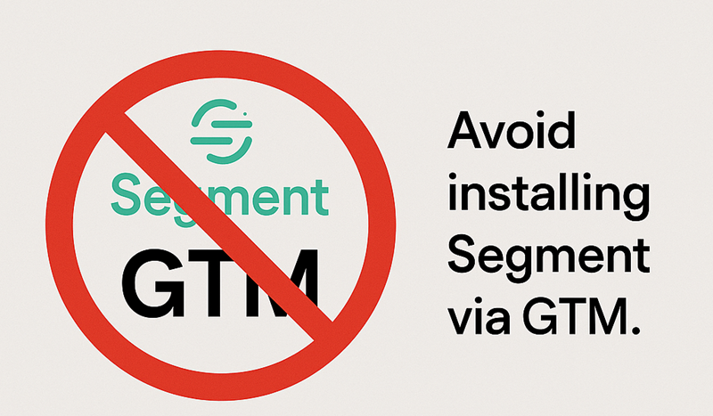 avoid installing segment via gtm 1