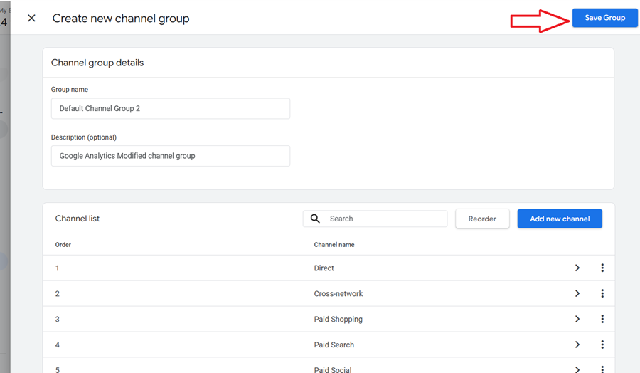 save group button
